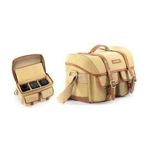 Cwatcun D146 Medium Vintage Camera Bag Crossbody Canvas Digital Bag