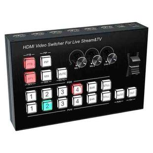 4 In 2 Out HDMI Guide Switchboard Type-C USB 3.0 Capture Port OSD Display Game Switcher US Plug(Black)