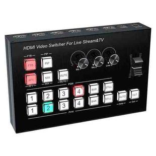 4 In 2 Out HDMI Guide Switchboard Type-C USB 3.0 Capture Port OSD Display Game Switcher EU Plug(Black)