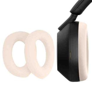 1pair For Sony WH-1000XM5 Headphone Leather Sponge Cover Earmuffs(Beige)