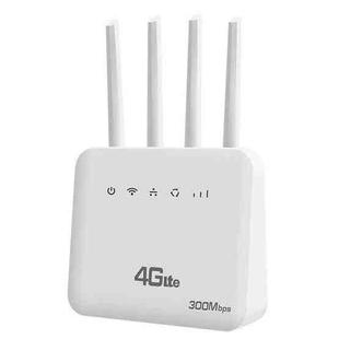 For European / Asian / African 4G CPE WiFi6 Plug-in Wireless Router Dual Port Wireless Hotspot, EU Plug(White)