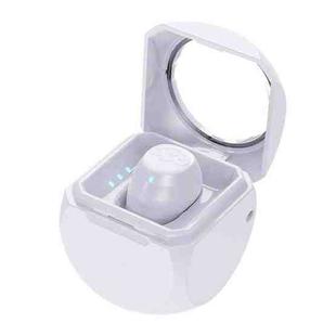 Q1 Mini Single Ear With Charging Compartment Wireless Invisible Stereo Bluetooth Earphone(White)