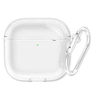 For AirPods4 Earphone Soft Protective Case, Size: With Keychain(Transparent)