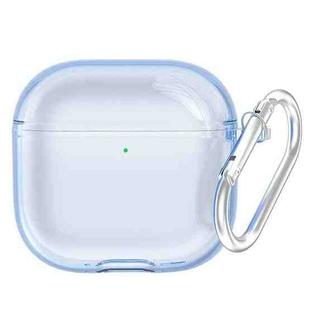 For AirPods4 Earphone Soft Protective Case, Size: With Keychain(Transparent Blue)