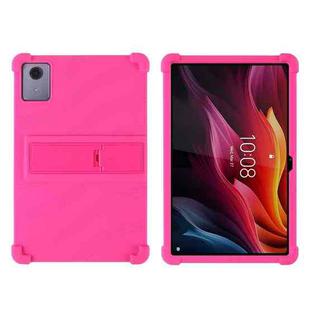 For Lenovo Tab K11 Plus Shockproof Silicone Tablet Protective Case With Holder(Rose Red)