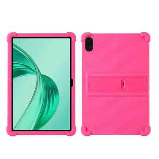 For Honor Pad X9 Shockproof Silicone Tablet Protective Case With Holder(Rose Red)
