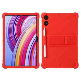 For Xiaomi POCO Pad 5G Shockproof Silicone Tablet Protective Case With Holder(Red)