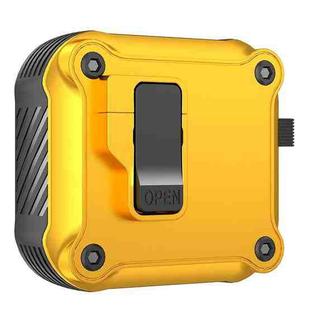 For AirPods 4 Mecha Auto Ejector Cap Earphone Protective Case(Yellow)