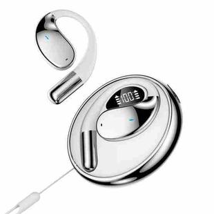 Q93 Planet Energy Ring Rotating Open-Ear Bluetooth Earphone With Lanyard(White)