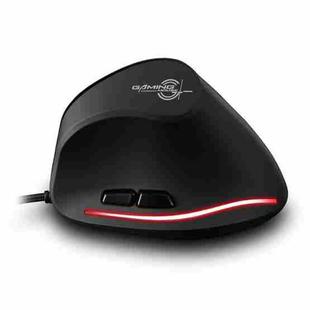 ZELOTES T20 6-Keys Vertical Grip Ergonomic Laptop Wired Mouse(Black)