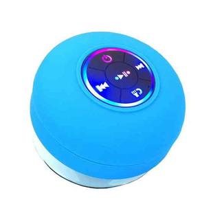 Bathroom Suction Cup Waterproof Bluetooth Stereo Portable Home Outdoor Dazzling Colorful Speaker(Blue)