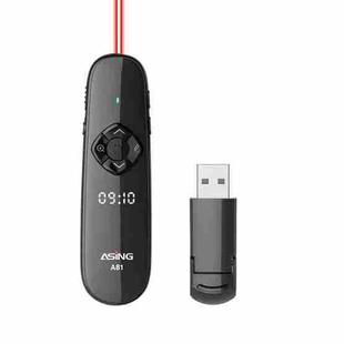 ASiNG A81 PPT Page Turning Clicker With Timing Function & 32G 3-in-1 USB Receiver, Color: Red Light