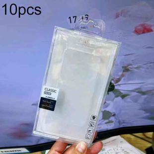 10pcs /Pack 170 X 90mm Mobile Phone Case Packaging Transparent Plastic Box(White Card + Black)