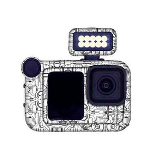 For GOPro HERO13 Black Camera Stickers Body Protective Film, Style: 08 Circuit White