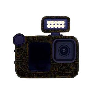 For GOPro HERO13 Black Camera Stickers Body Protective Film, Style: 10 Circuit Dark Gold