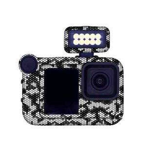 For GOPro HERO13 Black Camera Stickers Body Protective Film, Style: 14 Snake Scale White