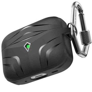 For Airpods Pro 2 AhaStyle PT140 Diamond Edge TPU Split Drop Protection Case, Color: Black
