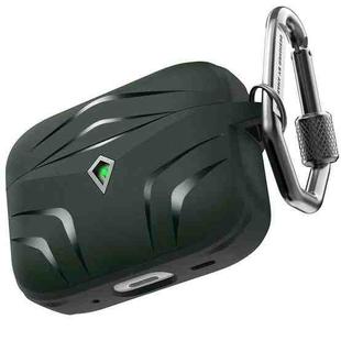 For Airpods Pro 2 AhaStyle PT140 Diamond Edge TPU Split Drop Protection Case, Color: Green
