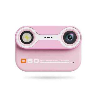 D60 3m Waterproof 2K HD 10X 2.4-inch Outdoor Photo Video Recording Children Mini Camera(Pink)