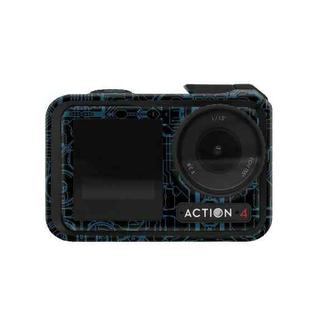 For DJI Action 4 Motion Camera Stickers All Inclusive Photo Frame Color Changing Stickers Accessories, Style: AC4-12 Circuit Blue