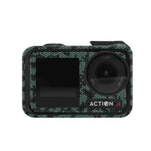 For DJI Action 4 Motion Camera Stickers All Inclusive Photo Frame Color Changing Stickers Accessories, Style: AC4-16 Snake Scale Green