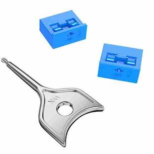 Computer USB 2.0/3.0 Sealing Lock Removable Dust Plug, Color: Blue 2 Plug+1 Key