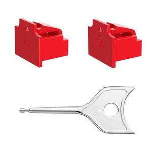 RJ45 Network Port Removable Safety Plug Dustproof Port Lock, Color: Red 2 Plug+1 Key Outer Cover