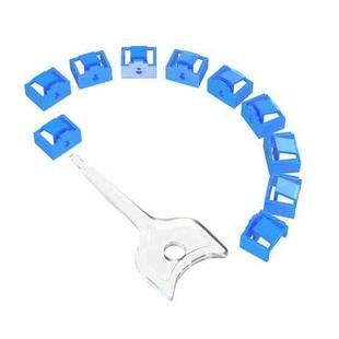 RJ45 Pport Anti-theft Lock Removable Dust Plug(Blue 10 Plug+1 Key)