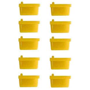 USB 2.0 Female Port Dust Plug Charging Port Silicone Cover, Color: Yellow 10pcs