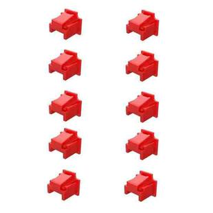 RJ45 Network Port Dust Plug Router Network Cable Protection Cover(Red 10pcs)