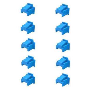 RJ45 Network Port Dust Plug Router Network Cable Protection Cover(Blue 10pcs)