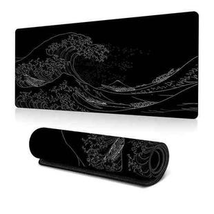 300x700x3mm Big Wave Gaming Mouse Pad Non-Slip Rubber Desk Mat(No.1)