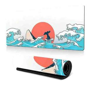 300x700x3mm Big Wave Gaming Mouse Pad Non-Slip Rubber Desk Mat(No.20)