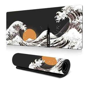 300x600x2mm Big Wave Gaming Mouse Pad Non-Slip Rubber Desk Mat(No.28)