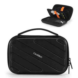 Cwatcun D163 Photography Accessories Organiser EVA Hard Shell Drop-proof Clutch Portable Digital Bag(Black)