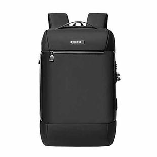 SKV B20453 Men Business Casual Multifunctional Double Shoulder Bag Large Capacity Laptop Backpack(Black)