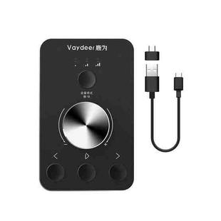 Vaydeer JP2011 USB Computer Volume Adjustment Controller Desktop Multimedia Rotary Button(Type-C)