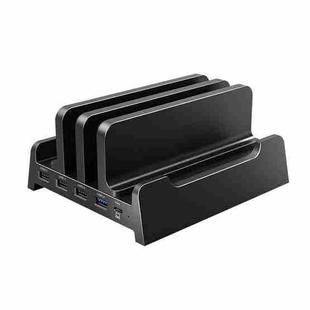 Vaydeer Multifunctional Dual-Slot Laptop Tablet Vertical Storage Stand, Spec: Docking Station Model