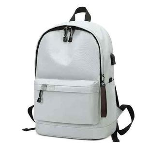 SKV B21071 Large Capacity Student School Bags Leisure Traveling Double Shoulder Laptop Backpack(Silver Gray)