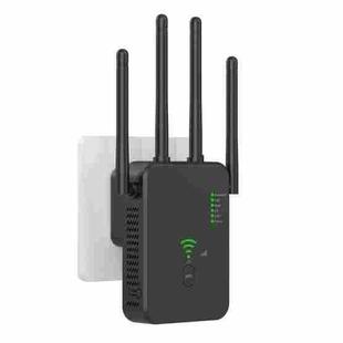 Urant U10 300Mbps 2.4G Wireless Repeater WiFi Signal Amplifier With 4 Antennas US Plug Black