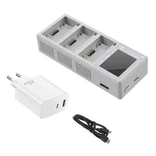 For DJI Mini 4 Pro / Mini 3 Pro / Mini 3 YX Color Screen 3-Way Charger Battery Manager With 65W EU Plug