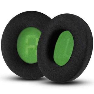 1pair Headset Sponge Earmuffs for SteelSeries Arctis Pro / Arctis 3 / 5 / 7, Color: Black Green Ice Silk