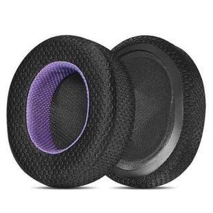 1pair Headset Sponge Earmuffs for SteelSeries Arctis Pro / Arctis 3 / 5 / 7, Color: Black Purple Mesh