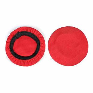 2pcs Universal Round Reusable Headset Dust Cover Sweat-proof Breathable Protective Cover, Color: S Red