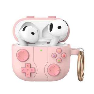 For AirPods 4 AhaStyle WG166 Personalised Game Console Shape Silicone Protective Case(Pink)