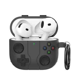 For AirPods 4 AhaStyle WG166 Personalised Game Console Shape Silicone Protective Case(Black)