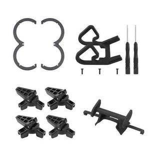 For DJI Neo CQT Impact Protection Cover + Bumper + Folding Stand + Tail Wing 4 In 1 Set(Black)