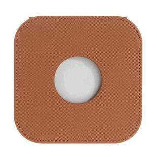 For Mac Mini M4 / M4 Pro Computer Host Dustproof Leather Case Shockproof Protective Cover(Brown)