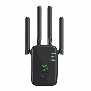 Urant U11 300Mbps 2.4G Wireless Repeater WiFi Signal Amplifier Support WPS Quick Setting EU Plug Black