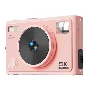 5K Digital Camera WiFi 72MP Dual Lens Auto Focus 18X Digital Zoom Student Color Filters CCD Beauty Camera(Pink)